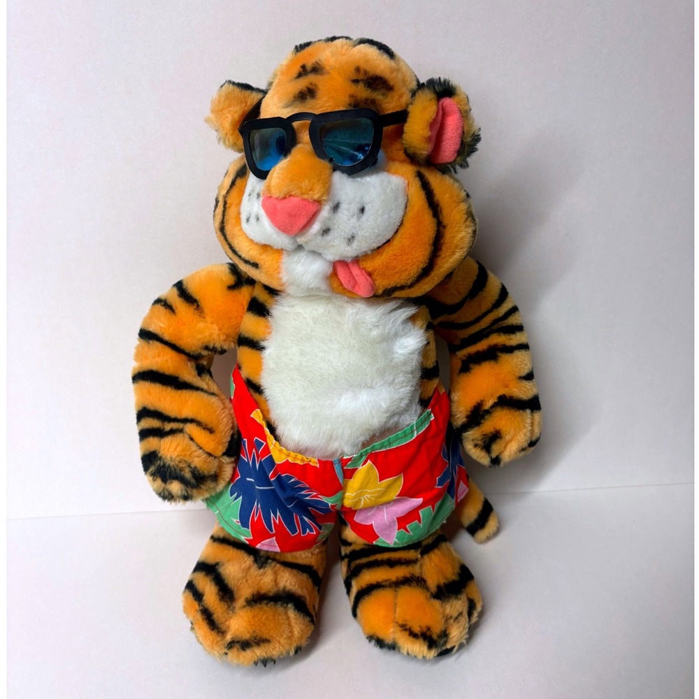 Vintage Suzys Zoo Rory Tiger Plush StarShine Sunglasses Swim Trunks 16"